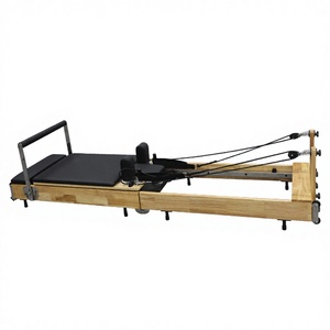 Equipo de Pilates SAERDE, Cama Reformer Profesional de Madera para Entrenamiento de Fuerza y Flexibilidad del Core, Cama de Pilates - Product Image 1