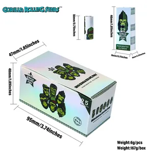 HORNET Gorilla Star-Shaped Slim Rolled Paper <strong>Filter</strong> Tips for <strong>Weed</strong> &amp; Tobacco Cigarettes - Product Image 4