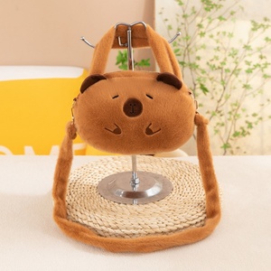 Mochila de Peluche de Capibara, Muñeco de Peluche de Animales Adorables, Mochila de Dibujos Animados, Bolso Cruzado Peludo, Bonito - Product Image 4
