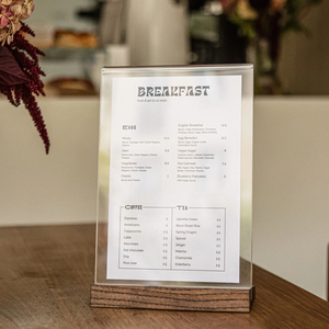 رباعي بقاعدة خشبية واضحة من أجل مطعم وفندق وبار قهوة - Product Image 3