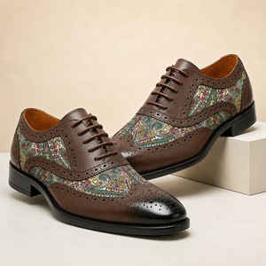 Chaussures Oxford pour hommes Dreamy Stark à bout rond, à lacets, respirantes, à talon bas, semelle adhésive, toutes saisons - Product Image 3