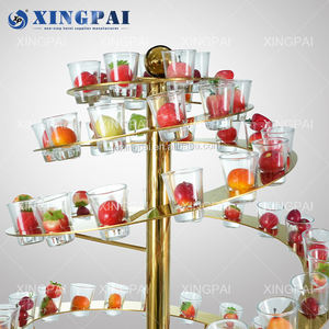 XINGPAI fabrika toptan büfe lüks altın paslanmaz çelik büfe gıda ekran spiral kokteyl düğün parti için <span class=keywords><strong>stand</strong></span>ı - Product Image 6