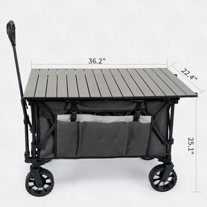 Carro plegable pequeño de playa de alta calidad, carro plegable para acampar, carro plegable para acampar con mesa - Product Image 3