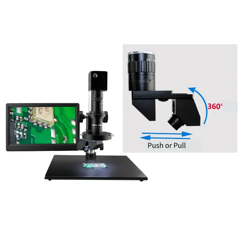 Cámara LED Pantalla LCD Reparación móvil Microscopio digital de video 3D Microscopio de video digital electrónico