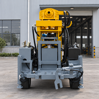 Machine de forage de puits d'eau et d'air à double usage, tractable, 300 m, 120 CV, diesel, pour puits profonds
