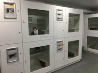 Superbe Tour pour Chat de Luxe avec Cabine en Verre, Ferme en Métal Massif à Fermeture Classique, Cage Panoramique Élégante pour Chat