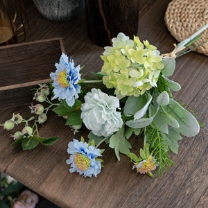 Susurros en las Nubes, Ramo de Hortensias Artificiales, Espuma Plástica y Tela, Decoración para Bodas y Hogar CF02111 - Product Image 1