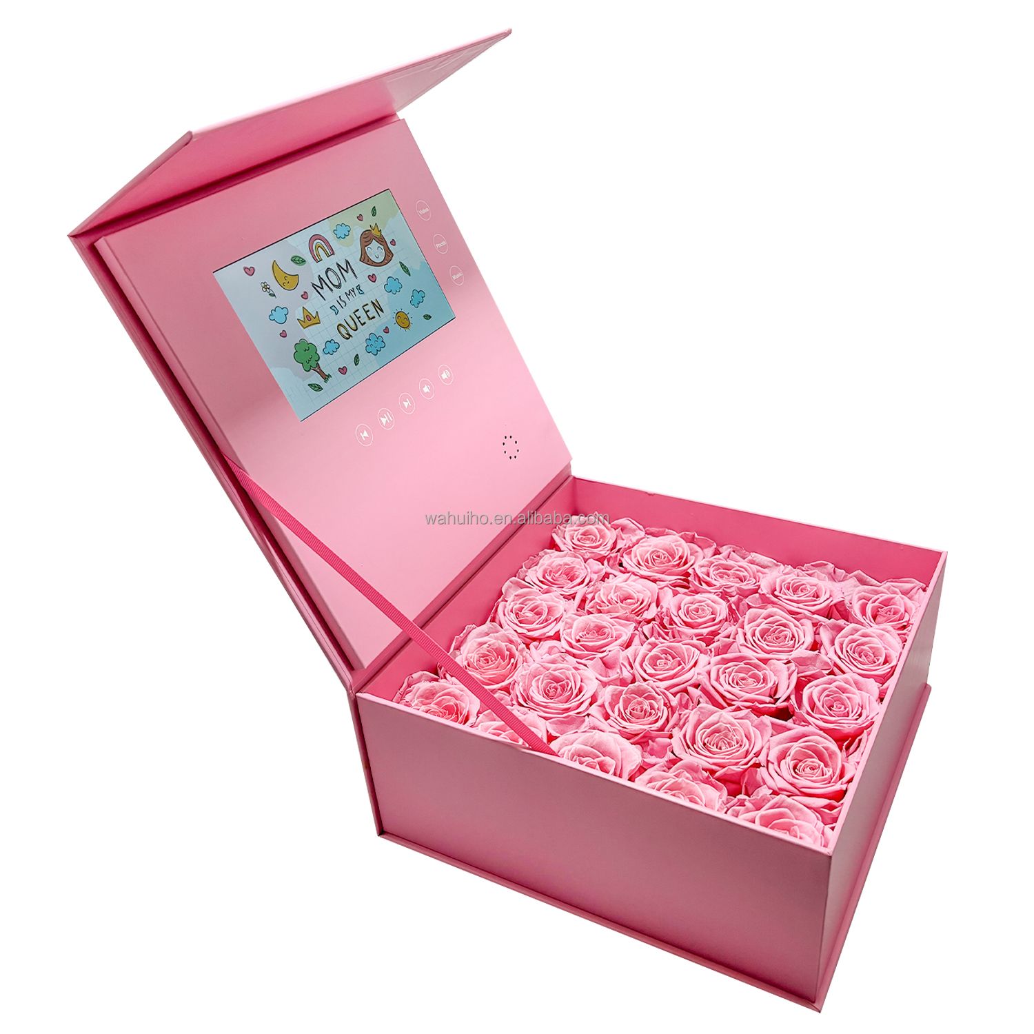 25 pink roses