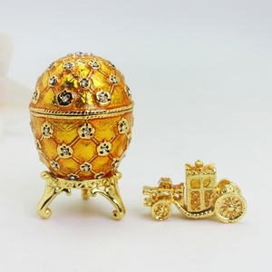 Boîte à Œufs en Métal Émaillé Premium SHINNYGIFTS - Mini <span class=keywords><strong>Porte</strong></span>-Bijoux Souvenir Décoration Artistique - Product Image 3