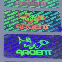 Autocollant holographique anti-contrefaçon, autocollant holographique 3D couleur, étiquette holographique avec code QR, autocollant holographique transparent M