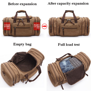 Personnalisé 16 oz Toile Voyage Sac Faible QUANTITÉ MINIMALE DE COMMANDE En Gros Grande Capacité Homme Sport Duffle Fourre-Tout Vintage Sac de Sport En Plein Air Pour Hommes - Product Image 4