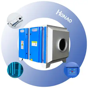 Dispositivo de oxidação fotólise UV para remoção de emanações, 98% com tubo UV, filtro eletrostático purificador de fumaça para catering