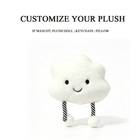 Accessoires en peluche créatifs, porte-clés mignons en forme de nuage, en coton PP doux, rembourrés, 10 cm, unisexe, pour vêtements, sacs, fêtes, usine OEM