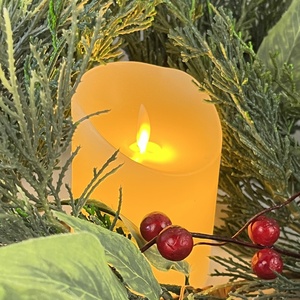 Bougie flottante LED en gros, à piles, sans flamme, avec effet de flamme mobile, cadeau, décoration maison et mariage, bougie pilier électrique lumineuse - Product Image 5