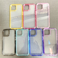 PC TPU 3 en 1 Cadre de couleur translucide Flexible TPU Housse de téléphone mobile pour Infinix Note 50S 5G Smart 10 Plus