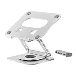 Soporte Ajustable para Portátil de Aluminio con Rotación de 360 Grados y Hub USB para Estación de Acoplamiento Ethernet RJ45 - Product Image 2