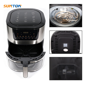 Freidora de aire inteligente digital con pantalla táctil, sin aceite, cuadrada, para el hogar y la cocina, personalizada OEM SUNTON skd ckd - Product Image 4