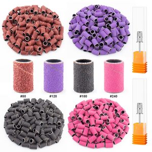 <b>Nail</b> Drill <b>Nail</b> Sanding Bands Professional Sanding Bit <b>Nails</b> 240 Pieces 4 Color Coarse Fine Grit Efile Sand Set - Product Image 1