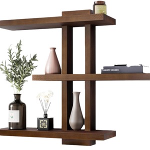 <b>Wall</b> <b>Mounted</b> Wooden <b>Shelf</b> 3 Tier Rectangle Multipurpose Storage For Living Room Kitchen Bathroom - Product Image 2