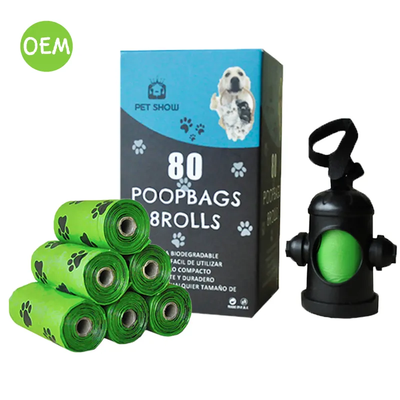 Sacs à excréments biodégradables compostables pour chiens, déchets extérieurs, Extra épais et solides, 100% étanches de l'usine