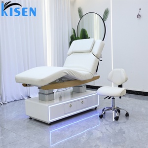 KISEN White Massage Beauty Bed Electric Lifting Tilting Reclining Facial Spa Beauty Facial Aesthetic Salon Cosmetic Bed Chair - Product Image 4