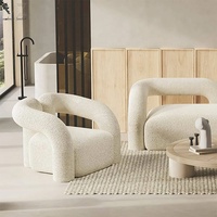 Fauteuil de salon moderne et luxueux Chaise de salon de loisirs Chaise de salon inclinable Club Nordic Leisure Boucle Chairs