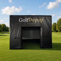 Tente de simulation de golf gonflable extérieure avec projecteur