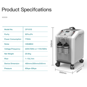 Topkwaliteit 10l Dual Flow Medische Kwaliteit 96% Hoge Concentratie Hete Verkoop Draagbare Zuurstofconcentrator Tweedehands - Product Image 6