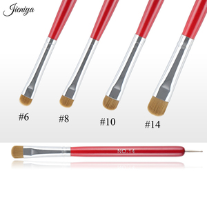 美甲用品批发科林斯基头发红木手柄UV凝胶法国刷点缀工具双头美甲双刷 - Product Image 1