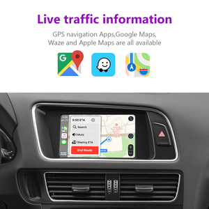 Décodeur d'interface multimédia sans fil Apple CarPlay Android Auto pour <span class=keywords><strong>Audi</strong></span> Q5 2009-2017 AirPlay Mirror Link Youtube <span class=keywords><strong>Car</strong></span> <span class=keywords><strong>Play</strong></span> - Product Image 3