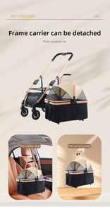 Passeggino <span class=keywords><strong>per</strong></span> animali domestici <span class=keywords><strong>per</strong></span> <span class=keywords><strong>cani</strong></span> gatti di piccole o medie dimensioni, <span class=keywords><strong>cani</strong></span> gatti da viaggio trasportino con assorbimento degli urti <span class=keywords><strong>per</strong></span> viaggi a piedi - Product Image 4