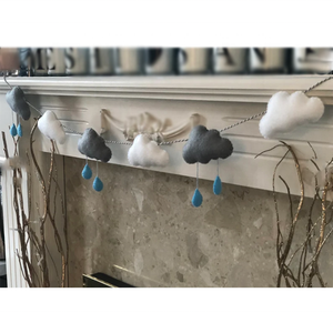 Decoración multifuncional de nubes de fieltro para bebé - Product Image 6