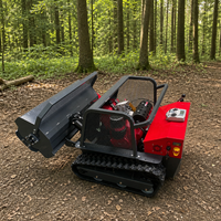 Tondeuse de pente autopropulsée sans fil diesel 1000W x 2 4 temps industrielle 48V+12V à chenilles