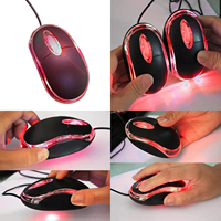 Mini souris optique filaire-Design ergonomique, souris d'ordinateur USB pour ordinateurs portables et PC, pour le bureau et la maison, l'école et les enfants