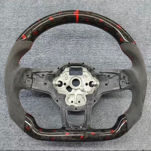 พวงมาลัย LED สำหรับ Volkswagen VW Golf 6 GTI <span class=keywords><strong>MK</strong></span> 6 <span class=keywords><strong>Mk</strong></span> 7 R POLO Passat กอล์ฟ7 7.<span class=keywords><strong>5</strong></span> R พวงมาลัยรถยนต์คาร์บอนไฟเบอร์ - Product Image 4