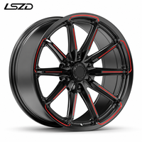 Jantes tout-terrain LSDZ 20x9.0 Flow Formed 6x139.7 6x114.3 noires usinées pour Toyota Hilux Prado Ford Ranger Navara