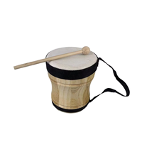 Tambour indien en bois massif, instrument de musique portable pour enfants, jouet, accessoire de percussion manuelle pour l'éducation musicale