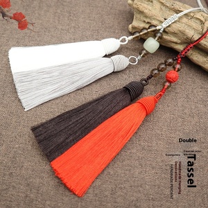 Kreative hand gewebte Quaste Spike Chalcedon Perle Double Spike Quaste <span class=keywords><strong>Lanyard</strong></span> Wen Play Spike <span class=keywords><strong>Lanyard</strong></span> mit Handstück - Product Image 5