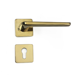 Gagang pintu Modern Grain tuas keamanan logam seng kunci pintu pegangan pintu pintu privasi kayu Mortise kenop pintu untuk Hotel - Product Image 2