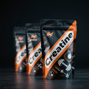 Emballage personnalisé pour poudre de créatine monohydratée, sachet refermable à fermeture éclair, 500g, 2lb, sacs en plastique pour créatine - Product Image 2