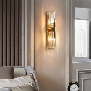 Apliques de pared dorados de nueva llegada moderna sala de estar artificial luces de pared de araña de cristal led - Product Image 5