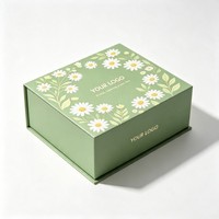 Boîte d'emballage cadeau magnétique pour parfums et cosmétiques en gros, boîte en papier cosmétique biodégradable, boîte pour ensemble cosmétique à l'encre de soja, personnalisable