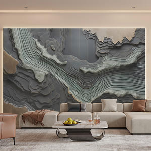 Nouveau tissu mural pour télévision, tissu mural en relief marbré pour salon, murale 3D, film et télévision, tissu mural - Product Image 4