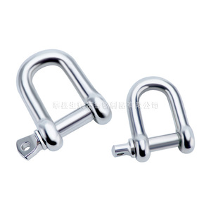 Grillete en D de acero inoxidable 316 con pasador de tornillo de cabeza cuadrada, pulido, tamaño métrico, para elevación y conexión de cadenas - Product Image 2
