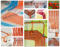 Vente en gros d'usine 12mm 65mm 80Mm 1 pouce 3 pouces 4 pouces 5 pouces 9 pouces 15 pouces 150Mm 200Mm Conduits de câbles électriques en PVC CPVC