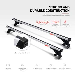 Barra Transversal de Techo Universal de Aleación de Aluminio Portaequipajes de 120cm/130cm para Coches/Vehículos Sin Rieles de Techo - Product Image 2