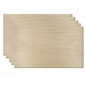 Tailai Unfinished wood rectangular thin plywood planks for crafts wood burning and CNC cutting wooden DIY decorations