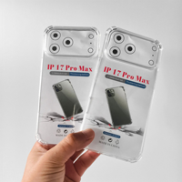 Coque en TPU de 1,5 mm avec protection antichoc aux quatre coins pour iPhone 17 16, étui transparent antichoc en TPU pour iPhone 18 Pro Max