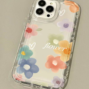Funda para iPhone 17 Pro Max, diseño popular de corazón y flores en pantalla completa, funda protectora a prueba de golpes con orificio grande - Product Image 6
