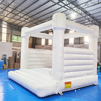Château gonflable blanc pour mariage et événements festifs, location, PVC de qualité commerciale